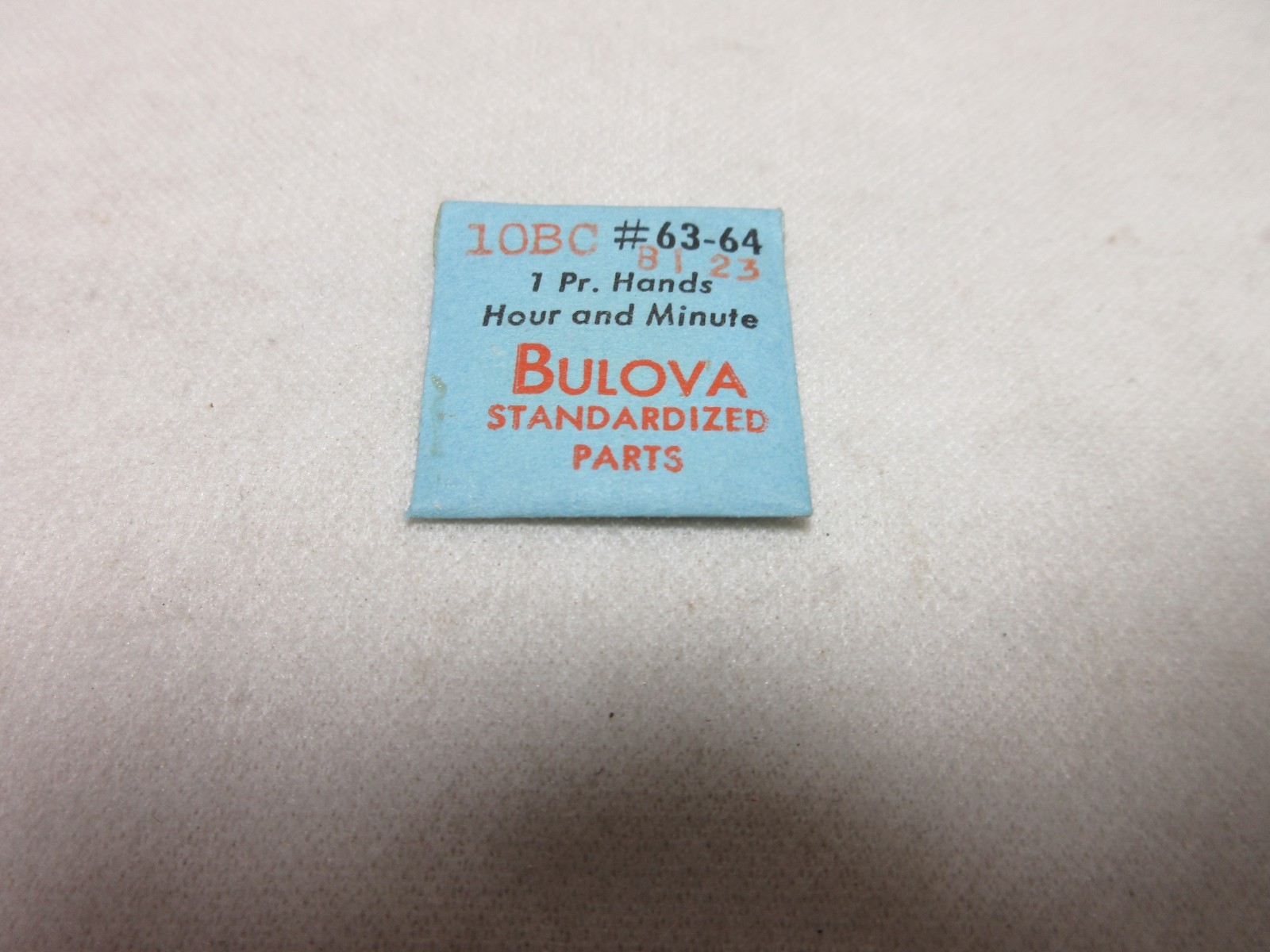 BULOVA WATCH HANDS 10BC BI23 #63-64 WATCHMAKER REPLACEMENT PARTS #102