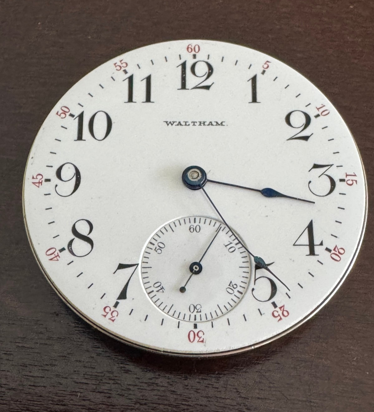 VINTAGE 16 SIZE WALTHAM POCKET WATCH MOVEMENT GR. RIVERSIDE M# 1899 KEEPING TIME