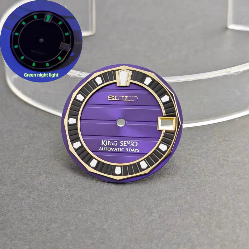 28.5mm Green Luminous Watch Dial for Nh35 Nh36 Movement Modification Accessories