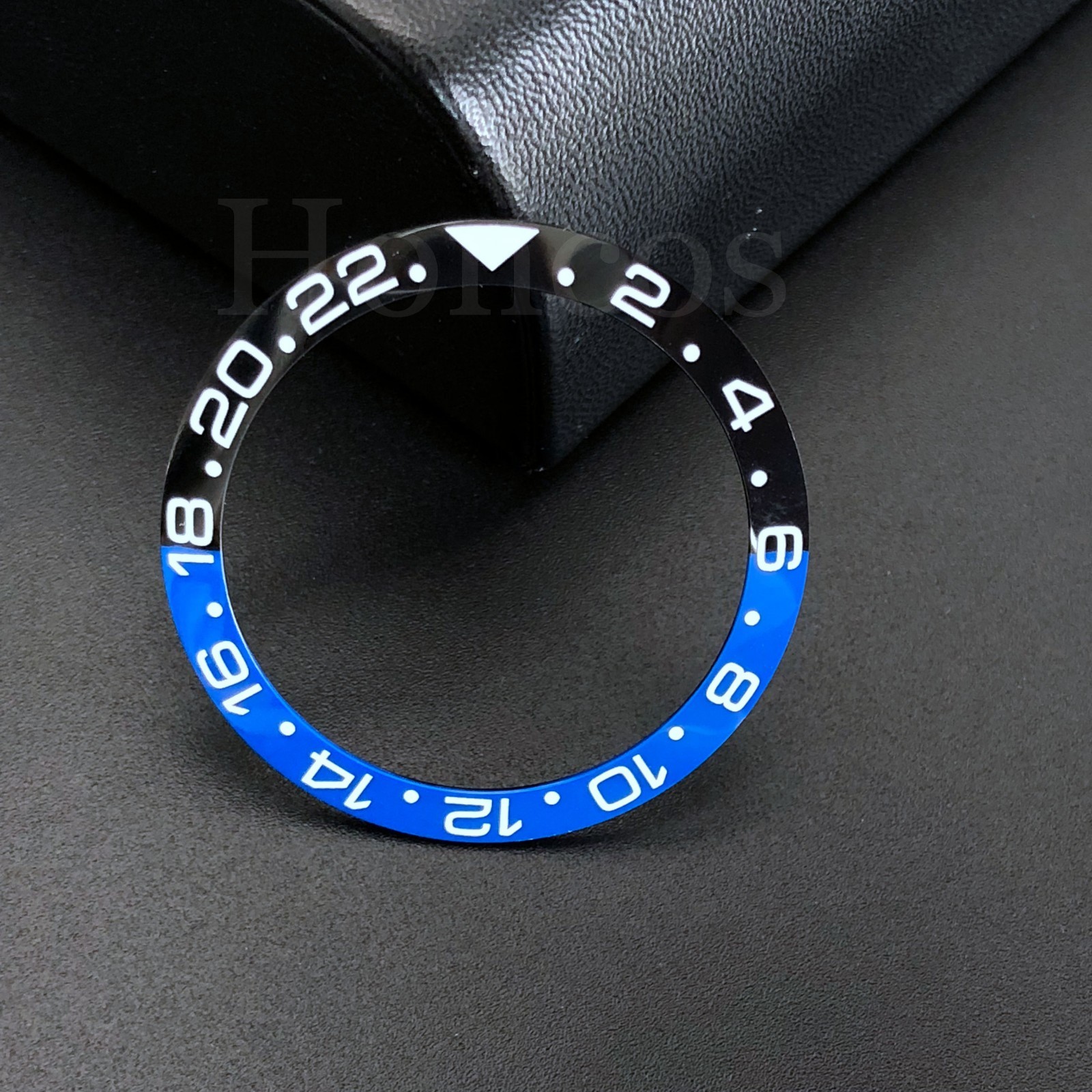 38mm Black Blue White Ceramic GMT Watch Bezel Insert for 40mm Sub SKX 007