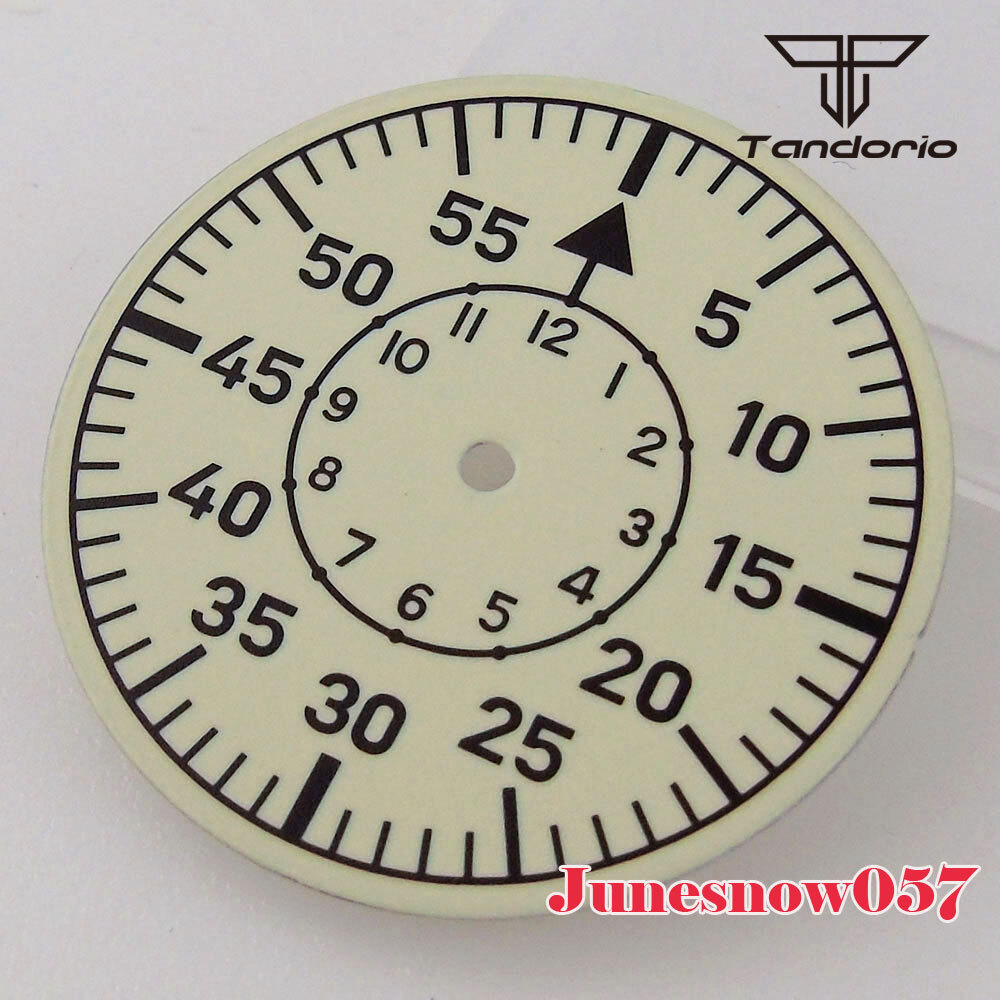 Fit NH35A NH36A SKX SRP ETA2824 PT 33.5MM Luminous White Watch Dial Black Hands