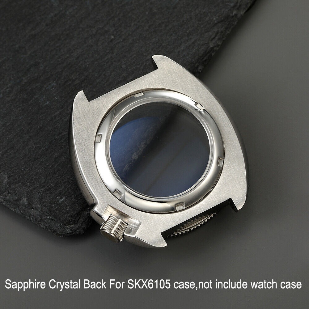 33mm Transparent Sapphire Glass Case Back Cover For Seiko SKX007 SKX009 SKX173/