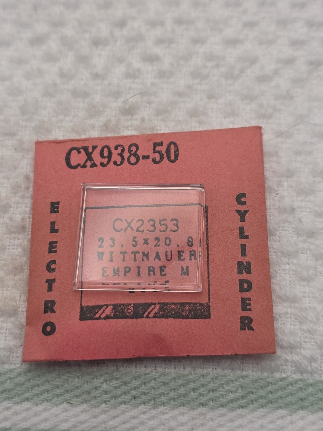 Electro Cylinder Watch Crystal CX938-50 CX2353 Wittnauer Empire M 2355 23.5X20.8