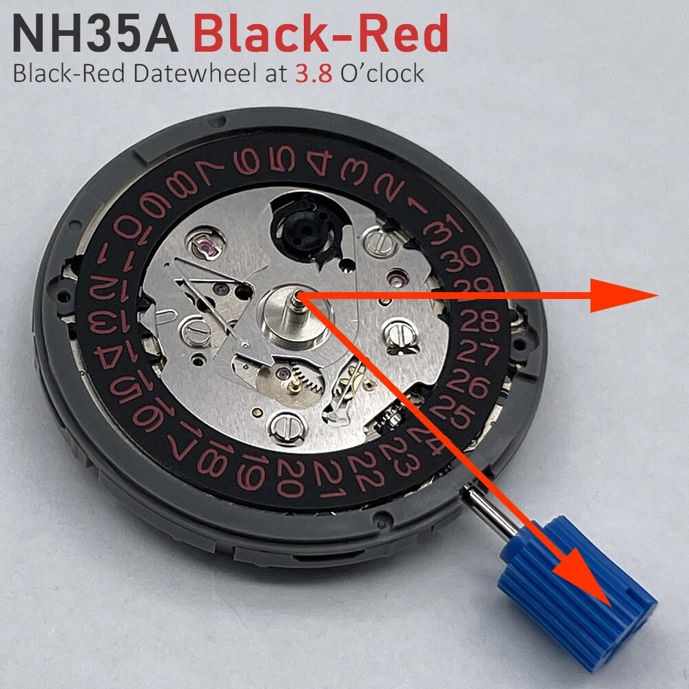 Genuine Mechanical Movement Modified Mechanism Black/Blue/Vintage-Silver Disc