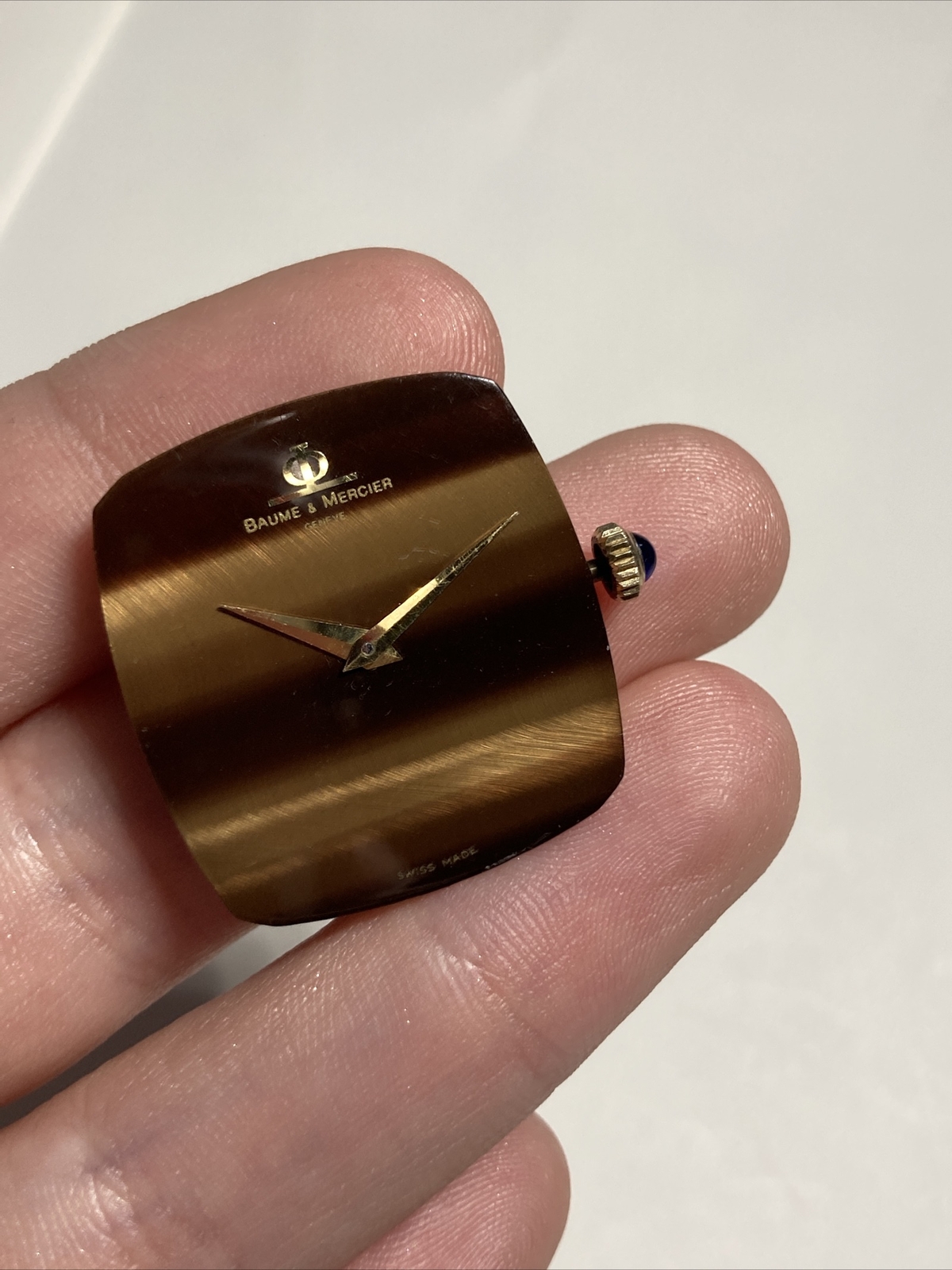 BAUME & MERCIER Cal 1050 17J Men’s Watch Movement w/ Tiger Eye Dial