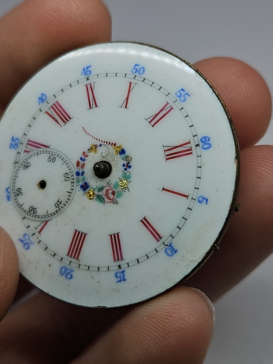 ANTIQUE Unbranded? POCKET WATCH MOVEMENT 40.6MM FOR REPAIR/PARTS