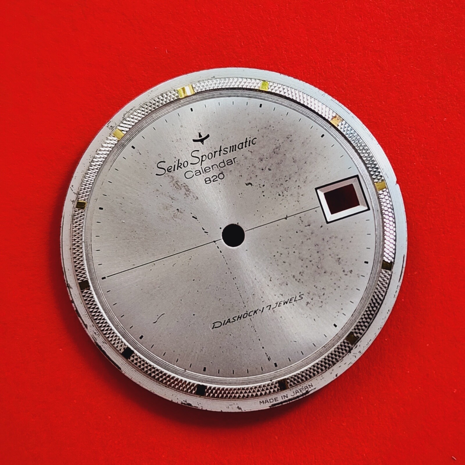 Seiko Sportsmatic Calendar 820 Diashock Watch Dial Vintage Parts Watchmaker Mens