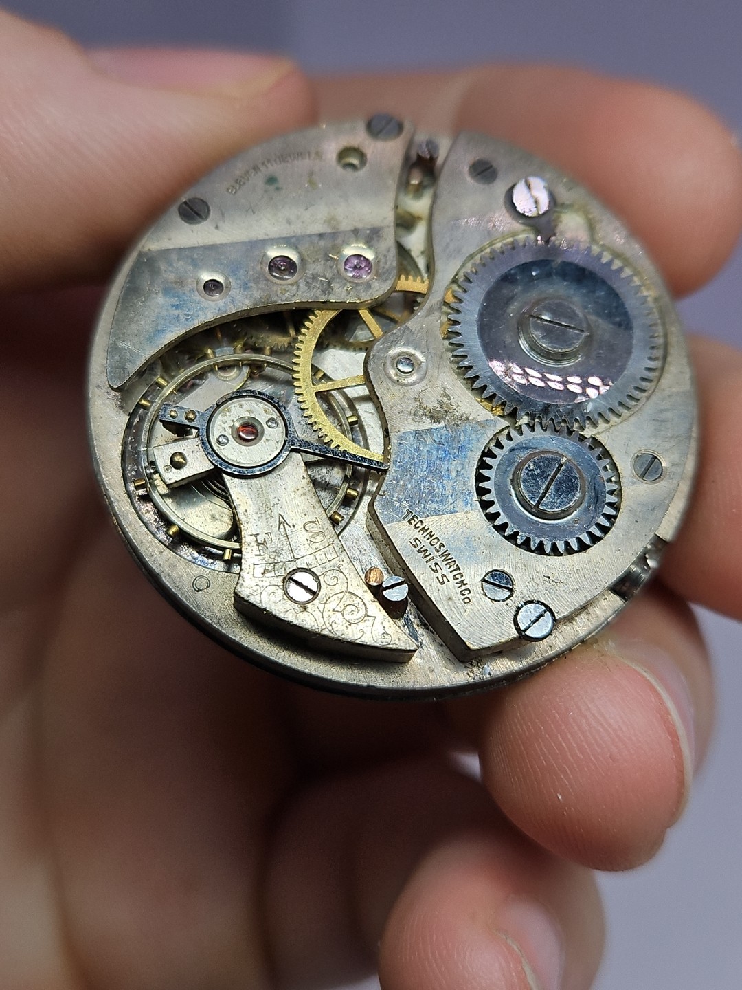 Technos Waldorf Pocket Watch Movement 11j 39.7mm Parts/Repair