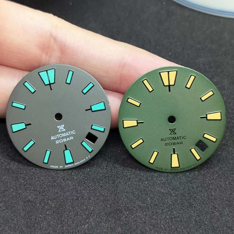 NH35 Dial 28.5mm Vintage Dial Green Luminous Fits NH35 NH36 Movement Watch Dial