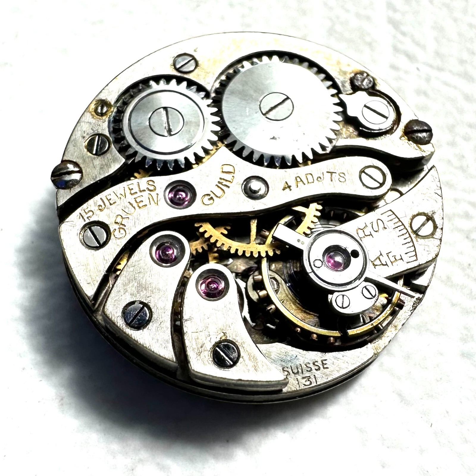 Gruen 131 Ladies 15 Jewel Mechanical Watch Movement FOR PARTS 20-186