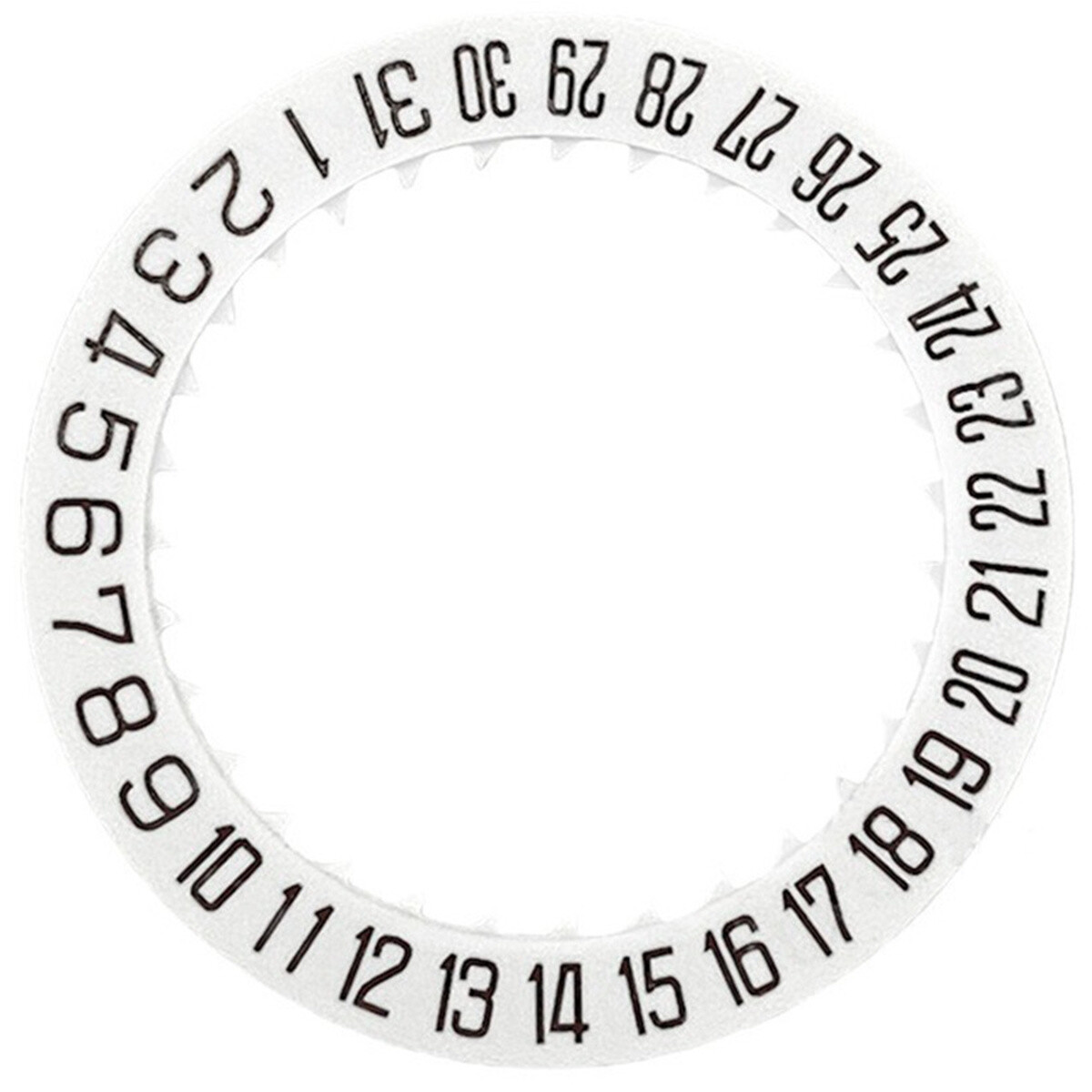 White Special Font Date At 6 Date Disk Wheel Date Wheel for Miyota 8215 Movement