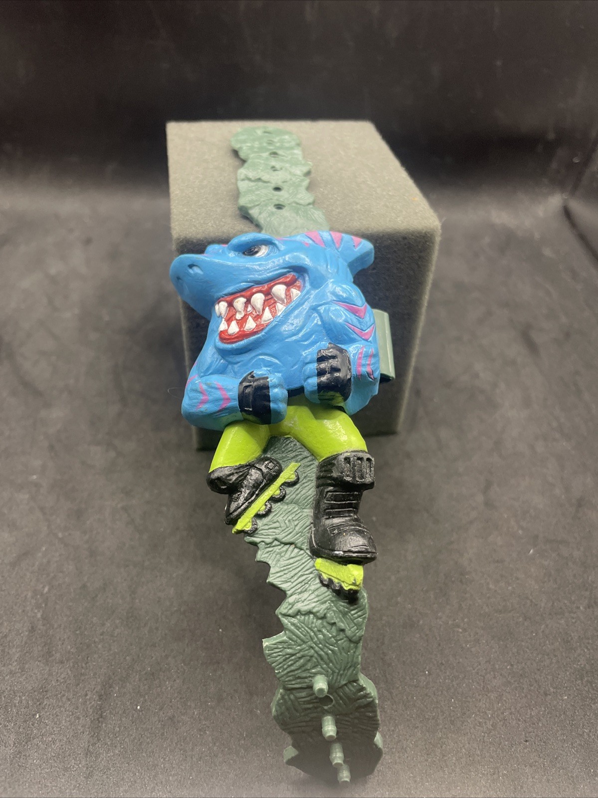 Vintage Jawsome 1995 Street Sharks Rubber Watch Band Blue Shark Watch Holder C