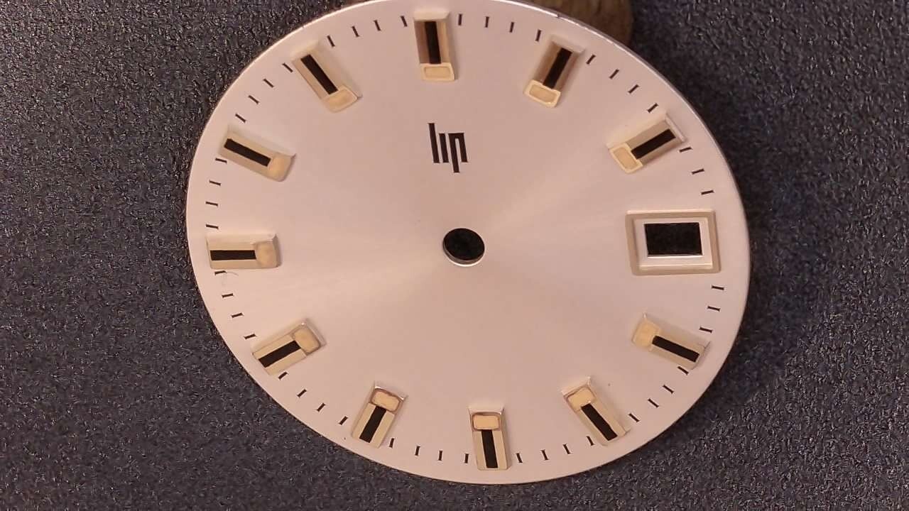 Lip Watch Gray Dial 27.50 Mm Gold Indices