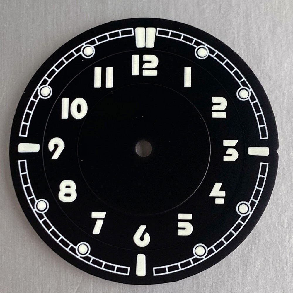 33.5mm Pilot Watch Dial & Hands Arabic Numerals Fit NH35 NH38 Miyota8215 PT5000