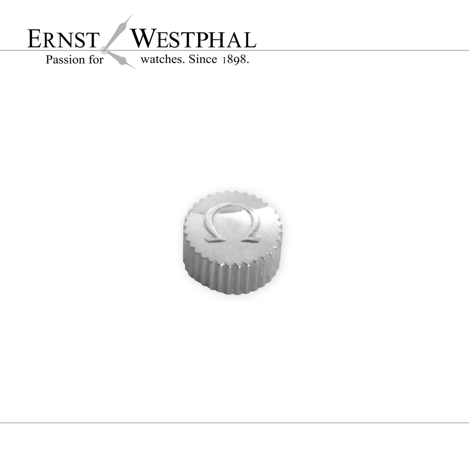 Original Omega crown 3.75 x 2.65 mm, steel – 42044ST
