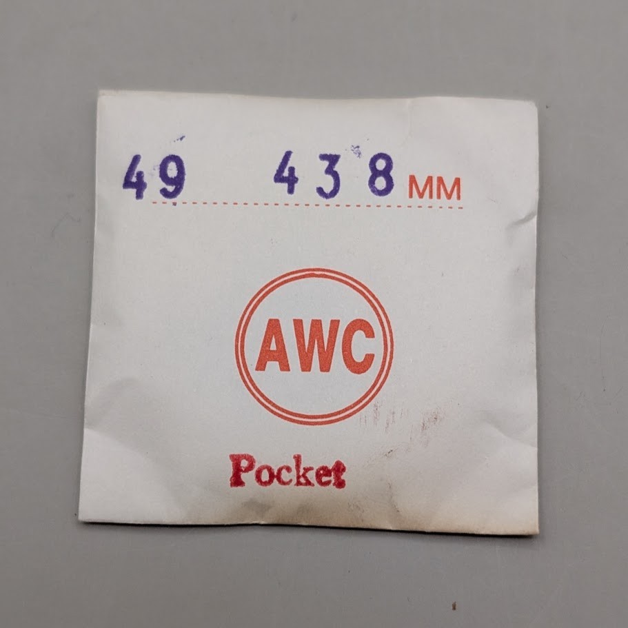 NOS AWC 43.8mm Pocket Watch Crystal Size 49