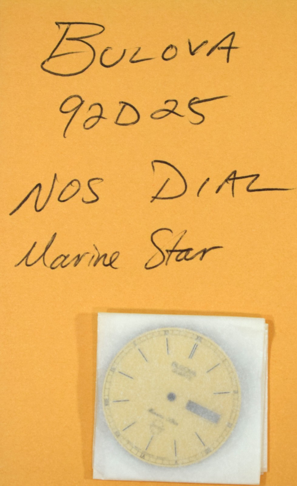 BULOVA Marine Star Quartz Wrist Watch Dial ~ NEW OLD STOCK 92D25 ~ Gold-Tone