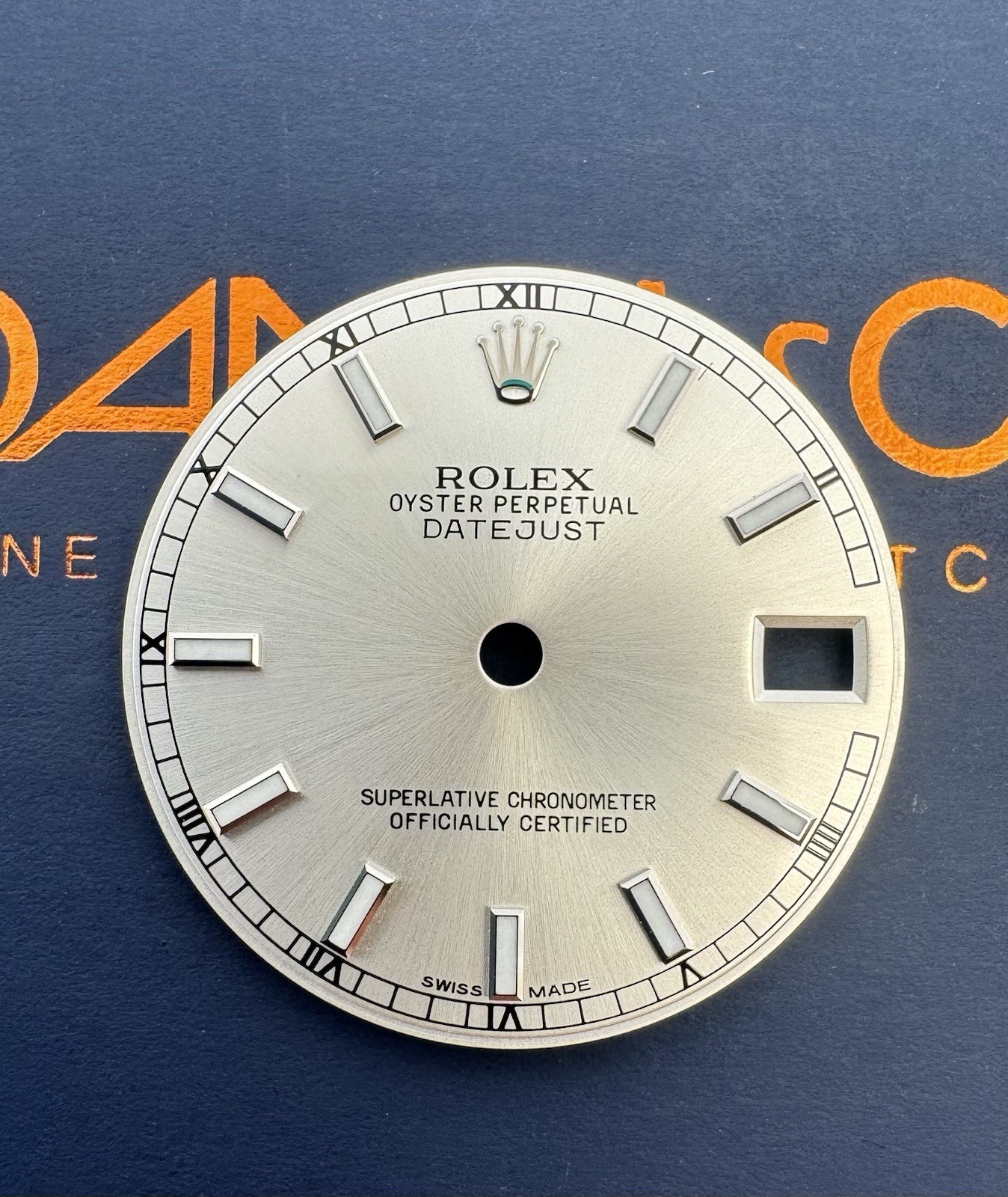Rolex DateJust 31 Sunburst Silver Dial With TT WG Index Luminova Hour Marks