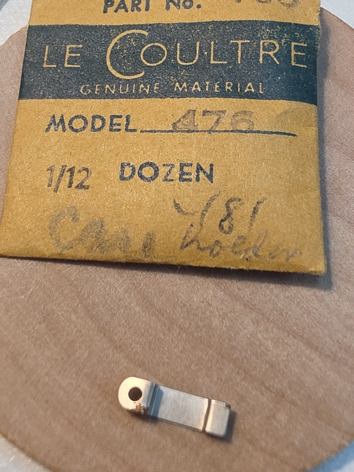 Vintage NOS Jaeger-LeCoultre 476 PN 166 Case Clamp Parts Spares Repairs