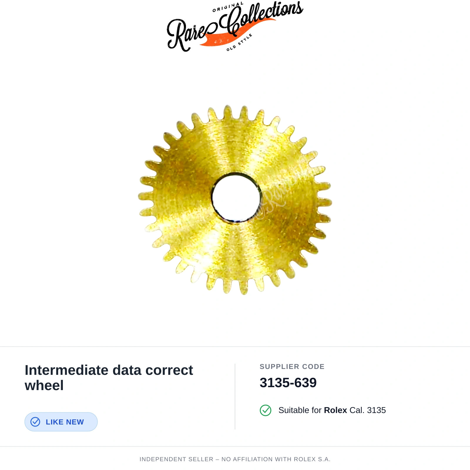 Date Correction Middle Wheel Equal to New for Rolex (code 3135-63