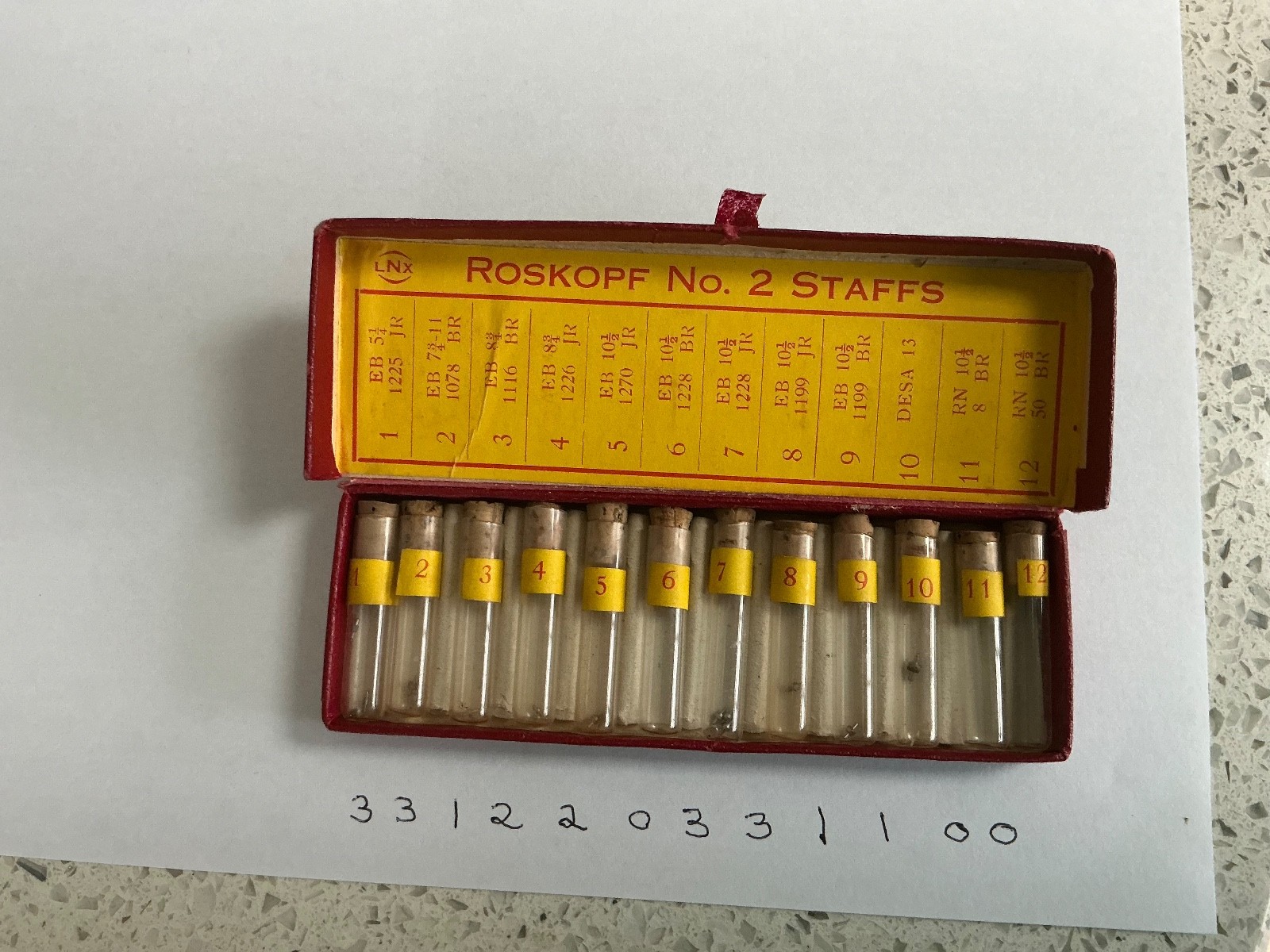 Boxed NOS Vintage watchmakers SWISS Roskopf balance staffs No2