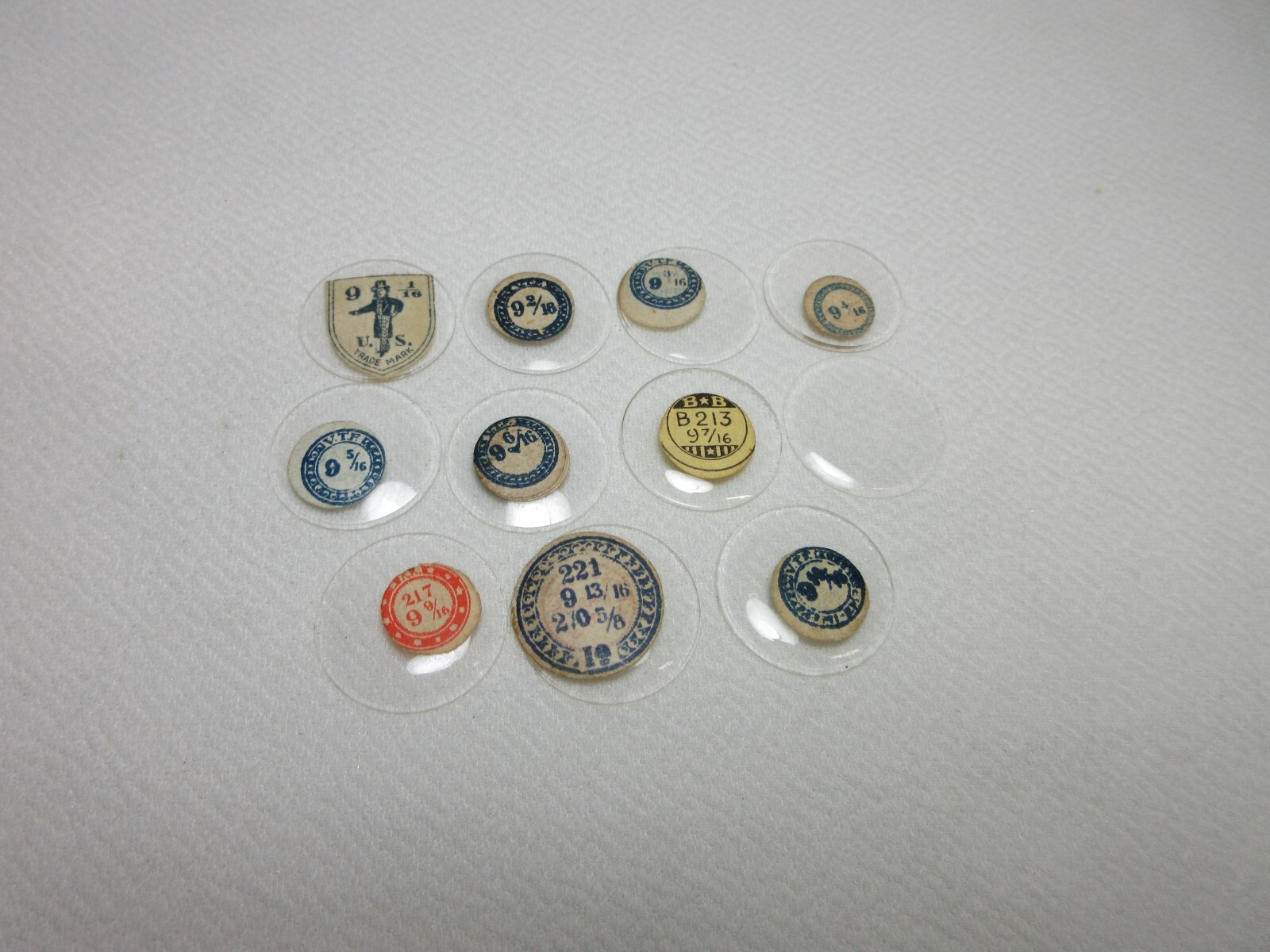 LOT GLASS POCKET WATCH CRYSTALS SIZE 9 WATCHMAKER REPLACEMENT PARTS #9