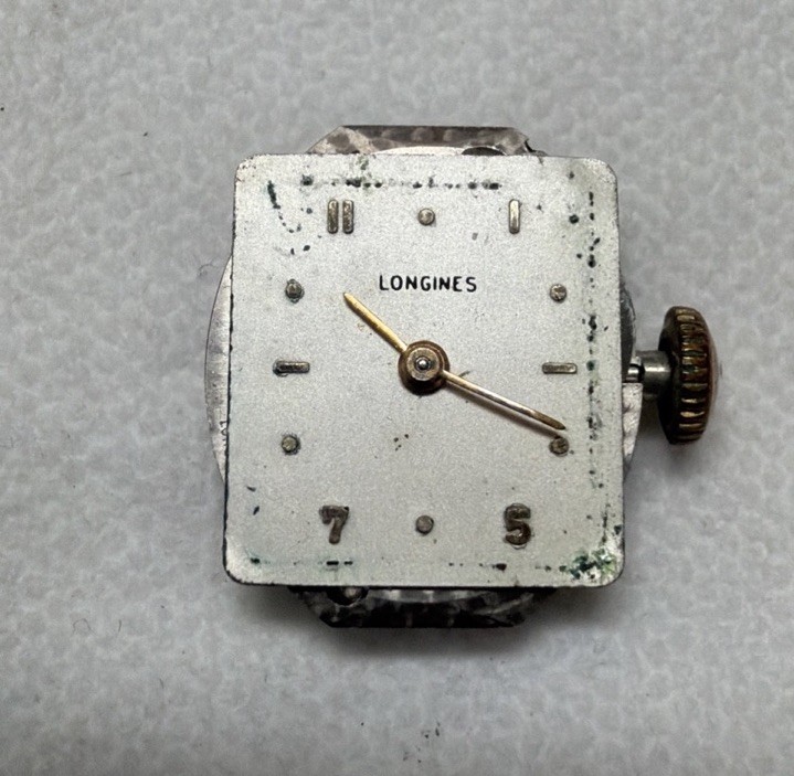 Longines 17 5LN Jewels Ladies Watch Movement Swiss Square Dial Vintage Working