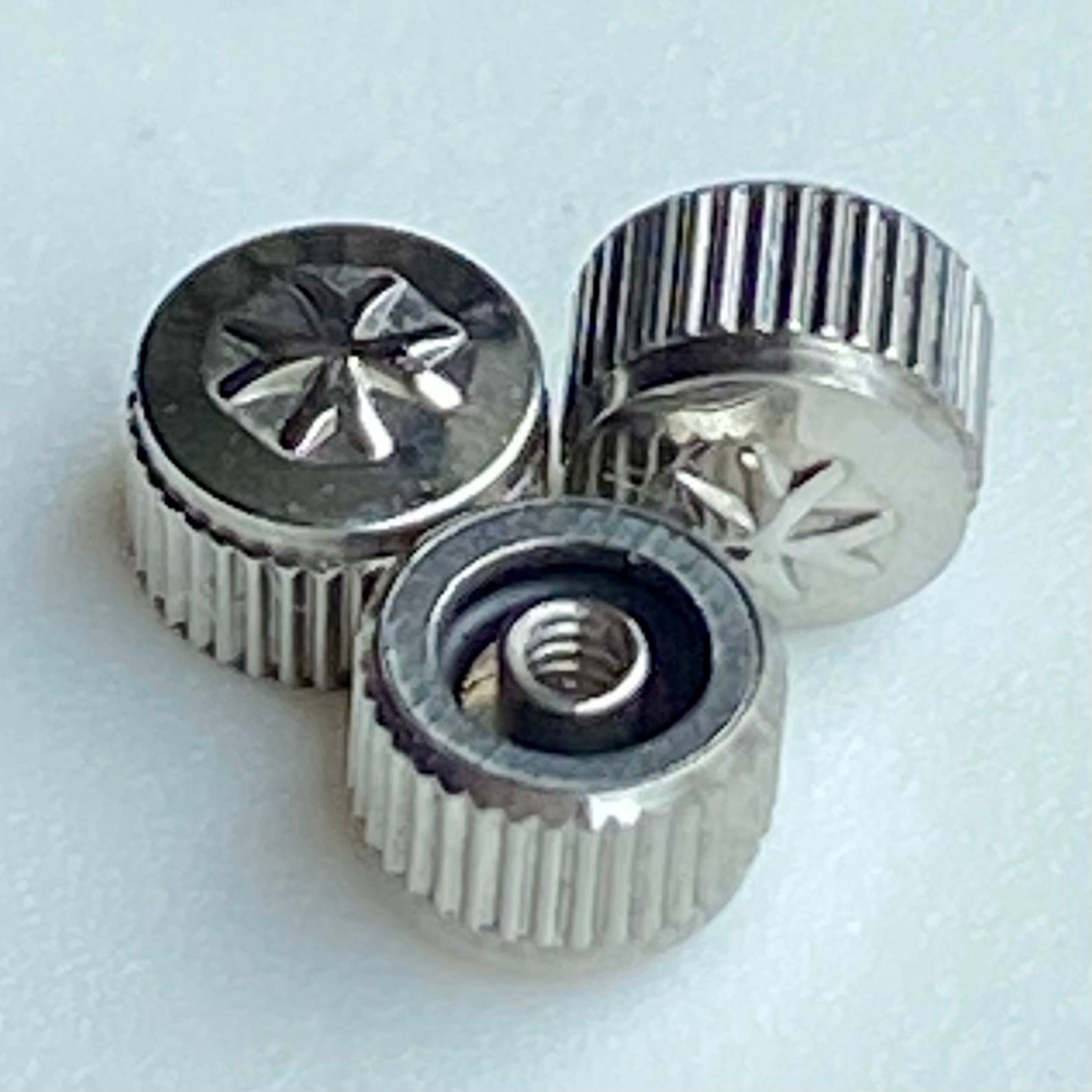 Silver Stainless Steel Vacheron Constantin VC Crown 3.5mm x 2.5mm, Tap 10