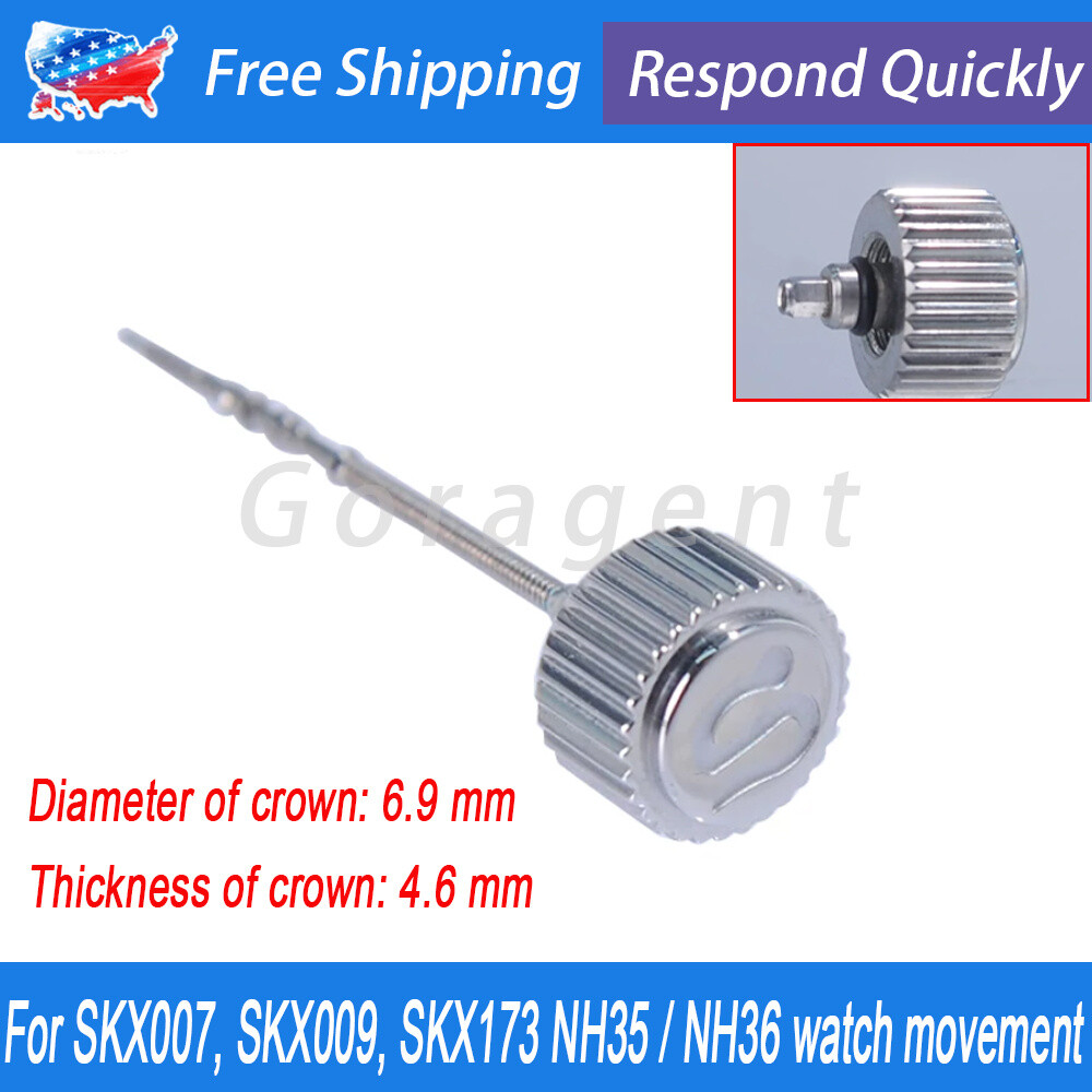 For Seiko SKX007 SKX009 Series NH35 NH35A NH36 NH36A Movement Watch Crown&Stem