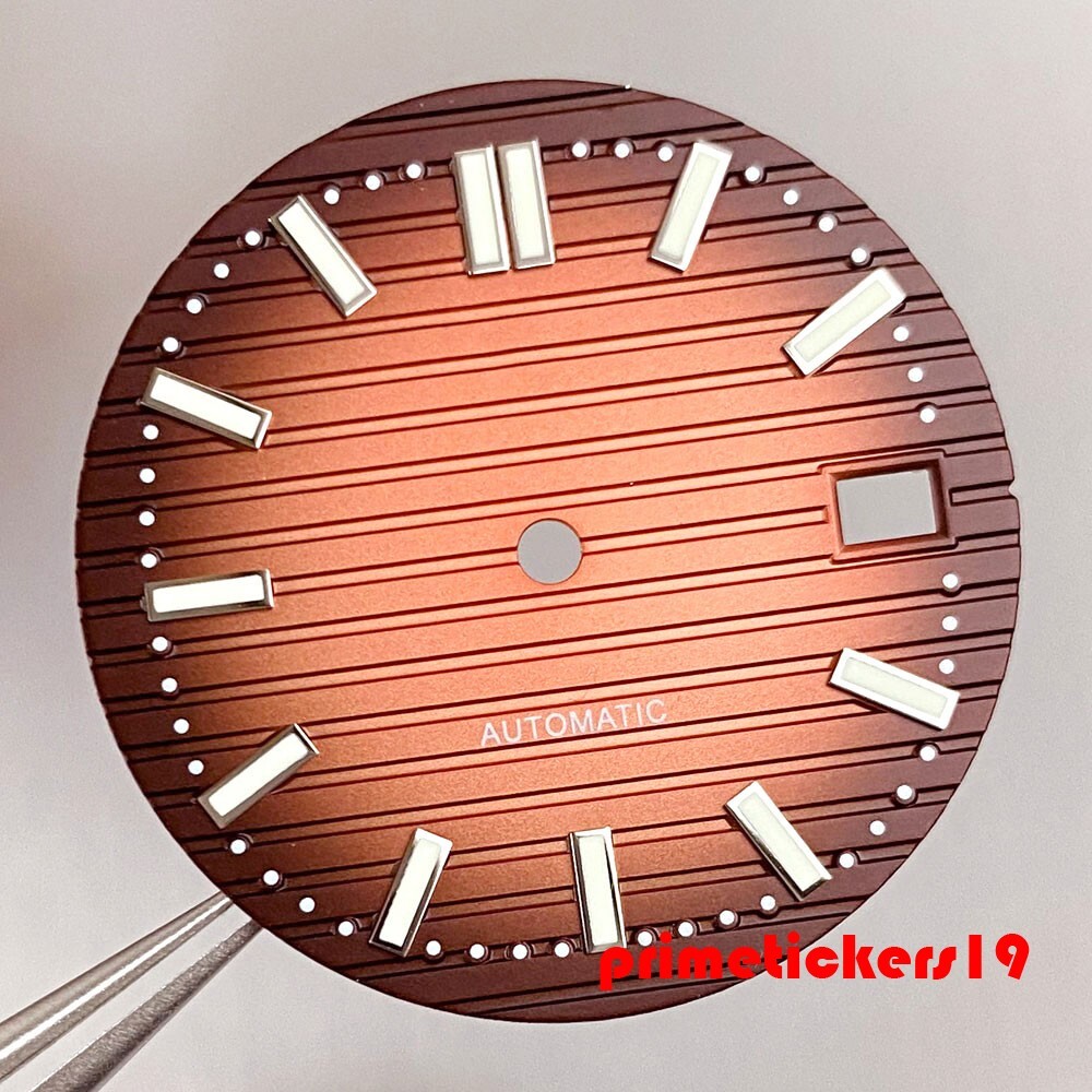 Rose Gold Square Watch Case+Band+Dial Set Fit NH35 NH36 NH38 Sapphire Mod Parts