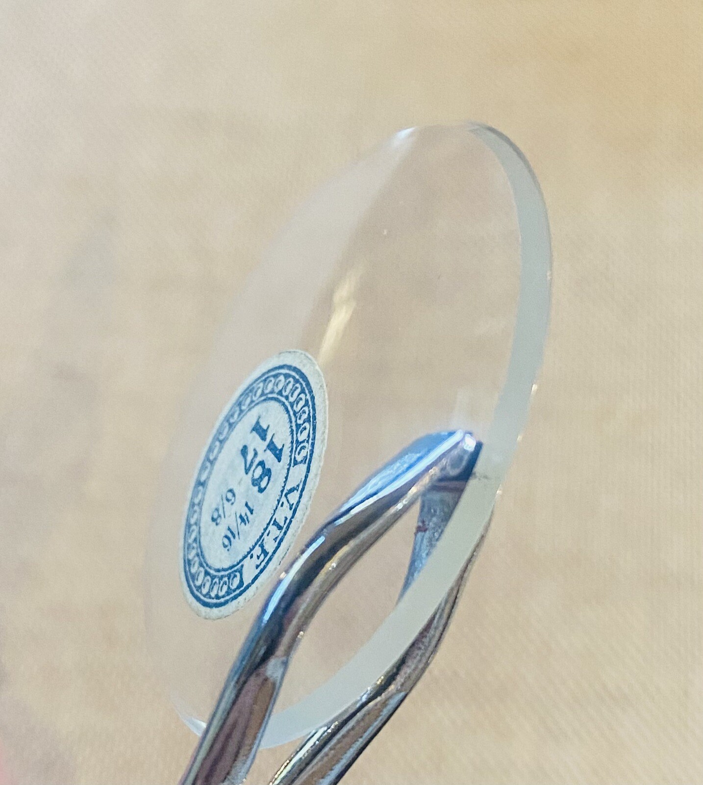 Antique VTF FRANCE Watch Glass CRYSTAL Domed BEVELED 42.6mm DIAMETER 1.3mm THICK