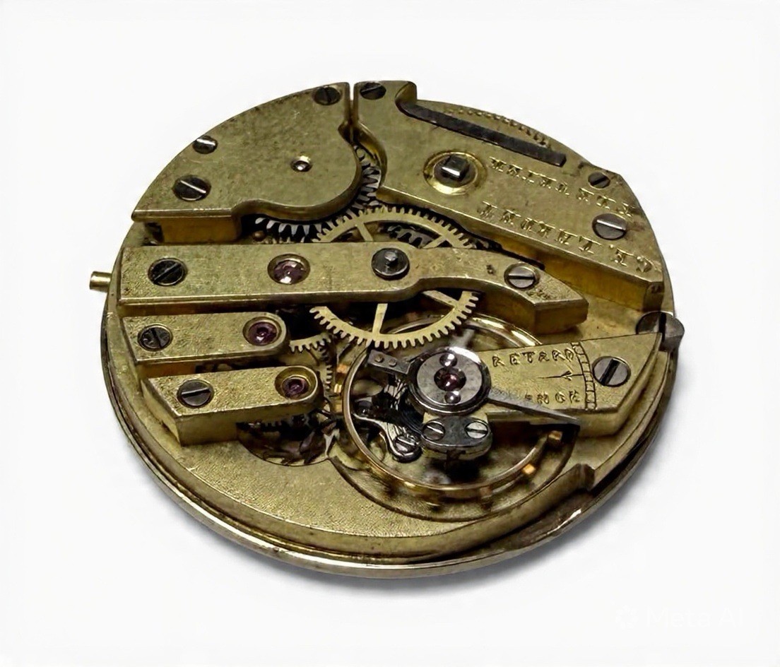 CH.ED LARDET FLEURIER Pocket Watch Movement 31879 Steering Wheel Axle