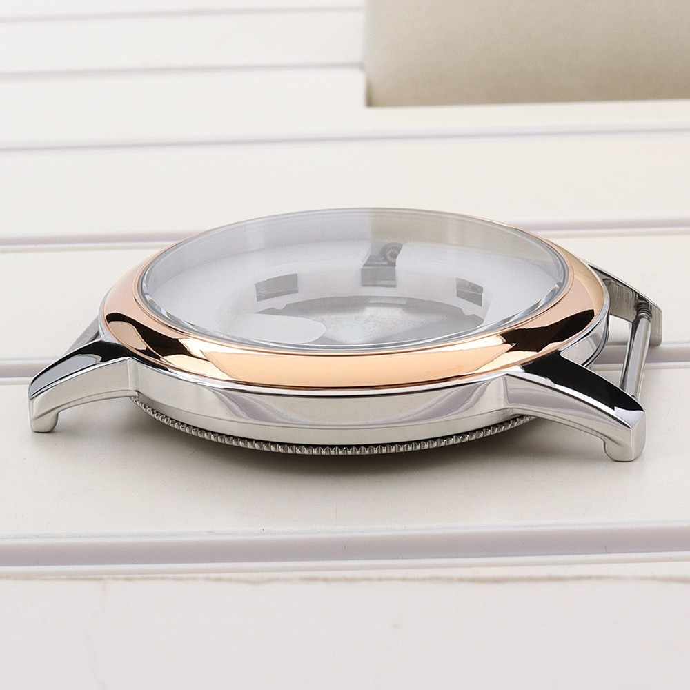 43.3mm Diver Watch Case Silver Golden altiplano Style 10ATM For Miyota 1L45/GM10