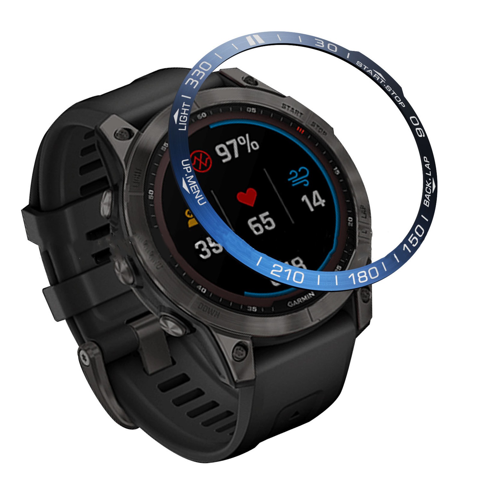 Metal Watch Bezel Racing Protective Bezel Etched Bezel Insert for Garmin Fenix 7