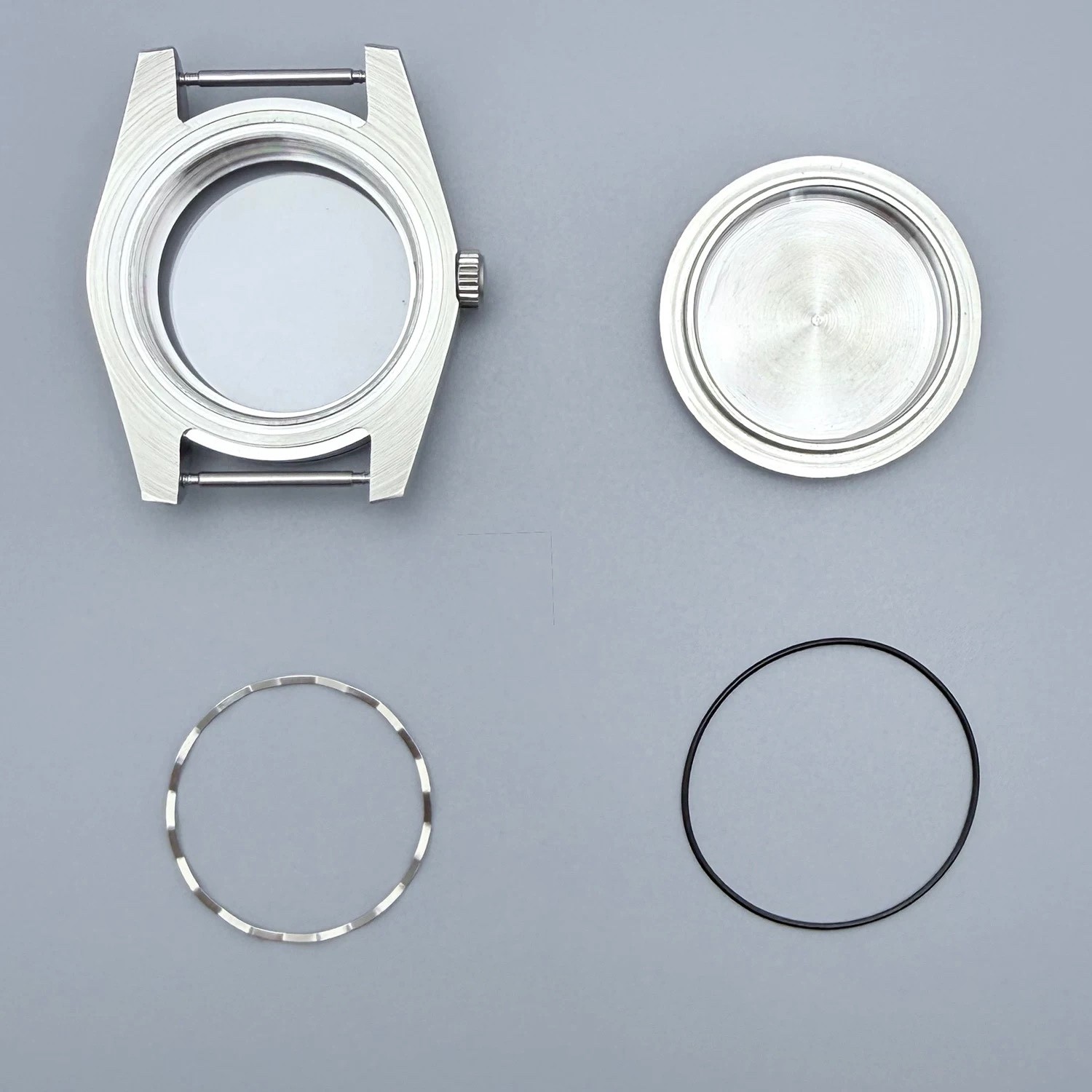39mm Sapphire Glass 316L Watch Case Diamond Bezel For NH35/36