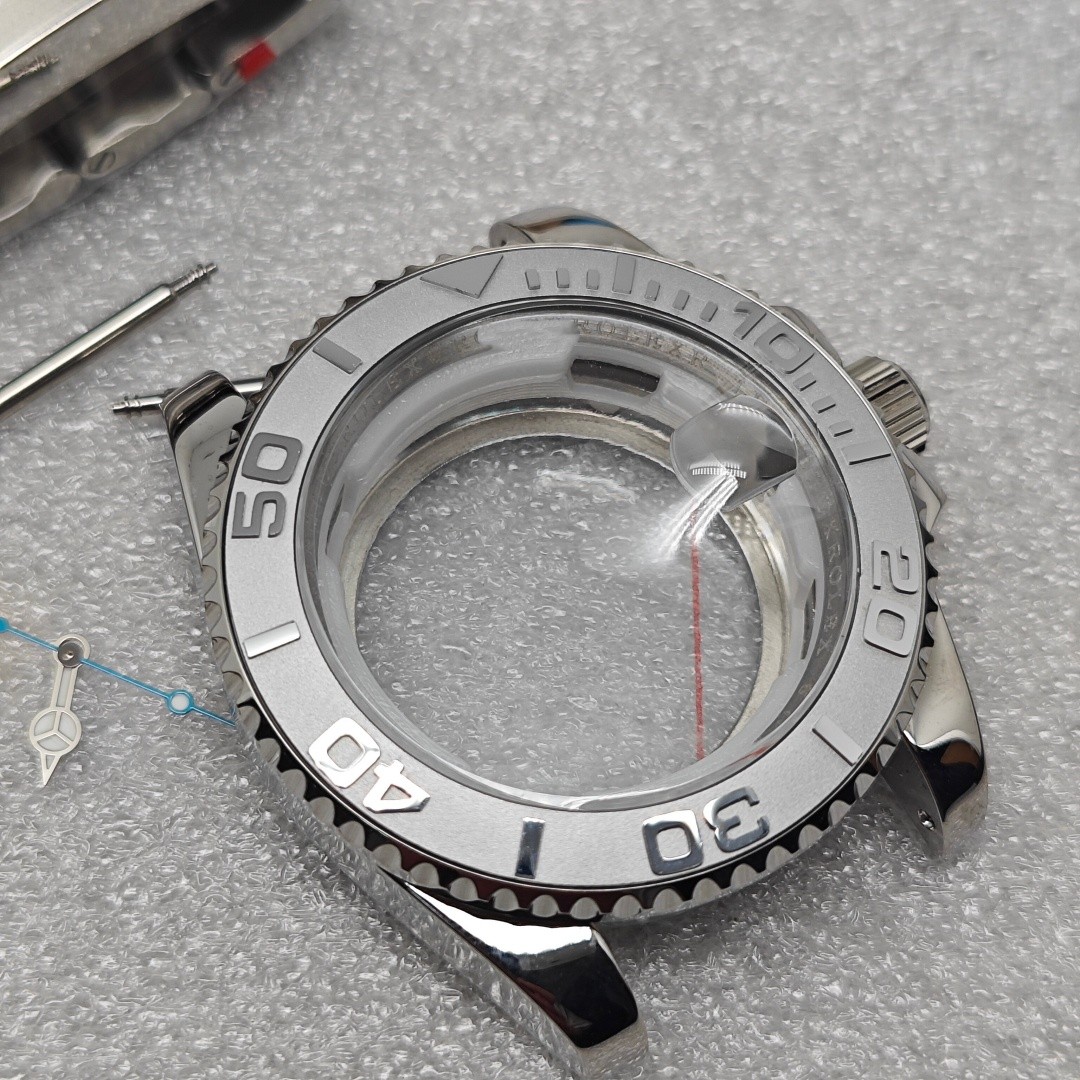 40mm Stainless Watch Case+Strap Sapphire for 8215 Movement 28.5mm Dial Parts