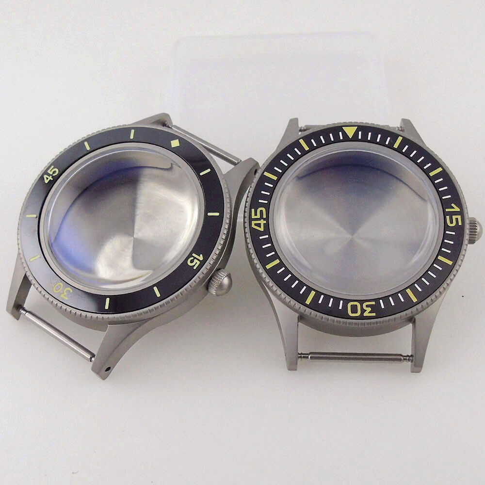 40mm Sapphire Glass Watch Case Fit 50-FATHOMS NH35 NH36 2824 Super luminous