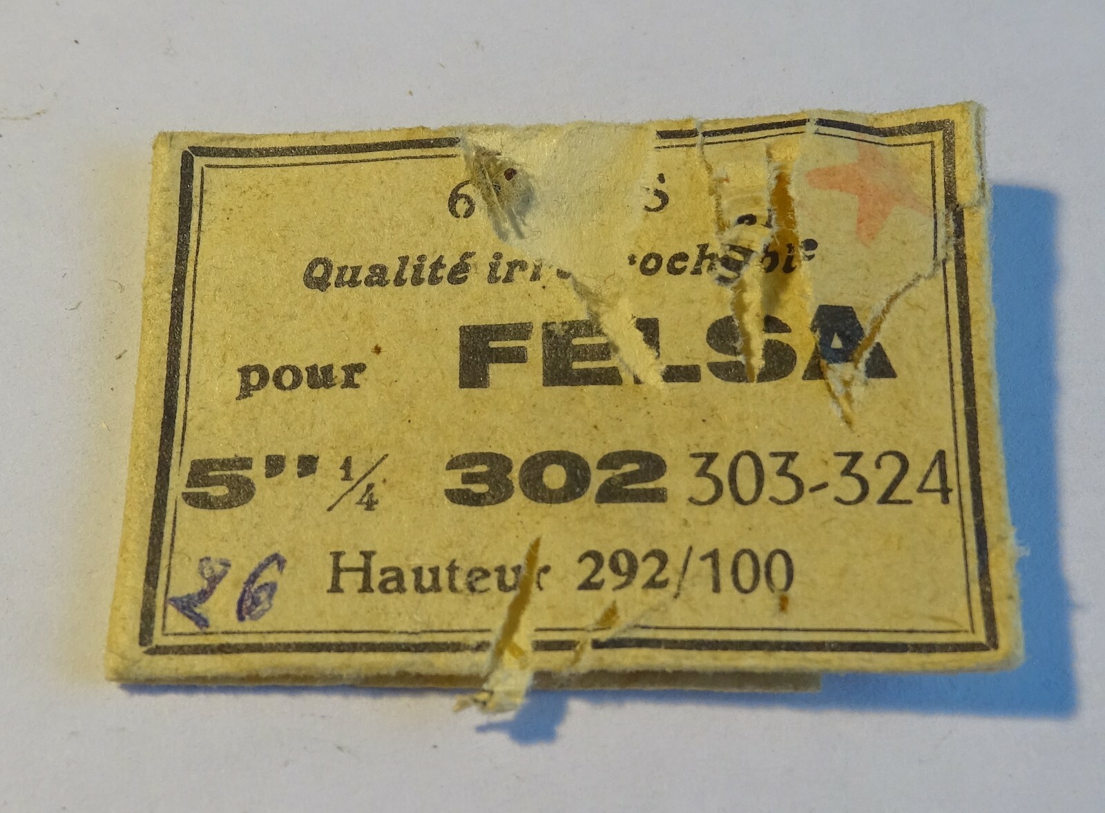 VINTAGE PIECE WATCHMAKING WATCH FELSA 5″ 1/4 302 – 303 – 324 ONE AXIS