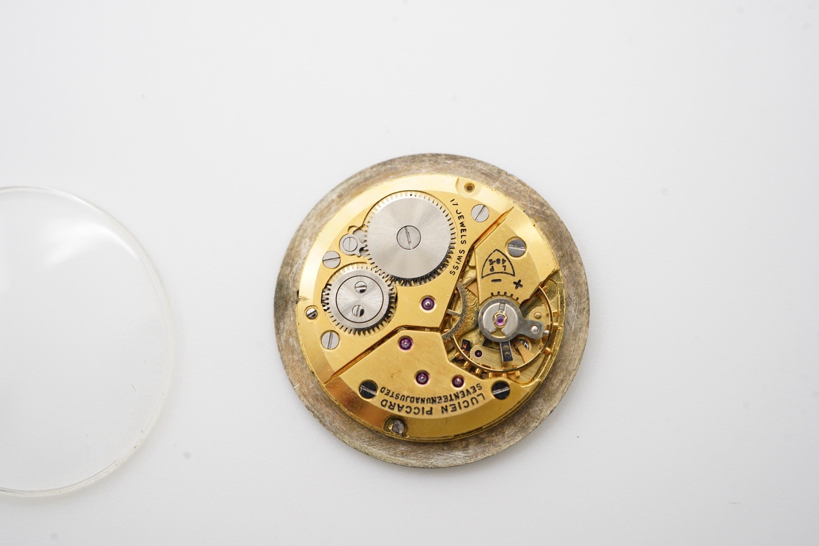 Vintage Lucien Piccard. LP48E. 17 jewel watch movement Not running