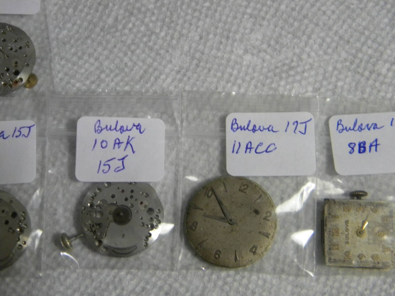 Lot Bulova Movements 10BT 10AX 10AK 11ACC 8BA 8AC 8AE 8AH & Partials for Parts