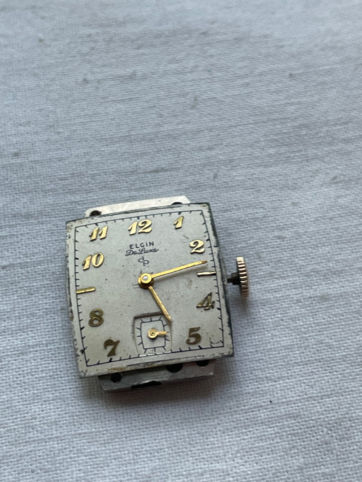 Elgin de luxe 624 NICE DIAL – movement for mens watch RUNS, lot2307