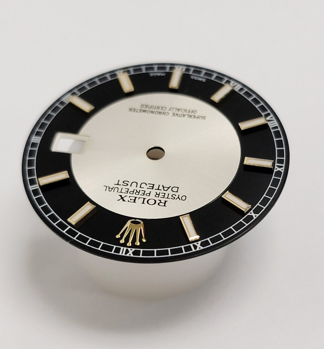 Genuine Rolex Dial Black/silver Tuxedo 36mm Datejust YG Lum 16013, 16233, 116233