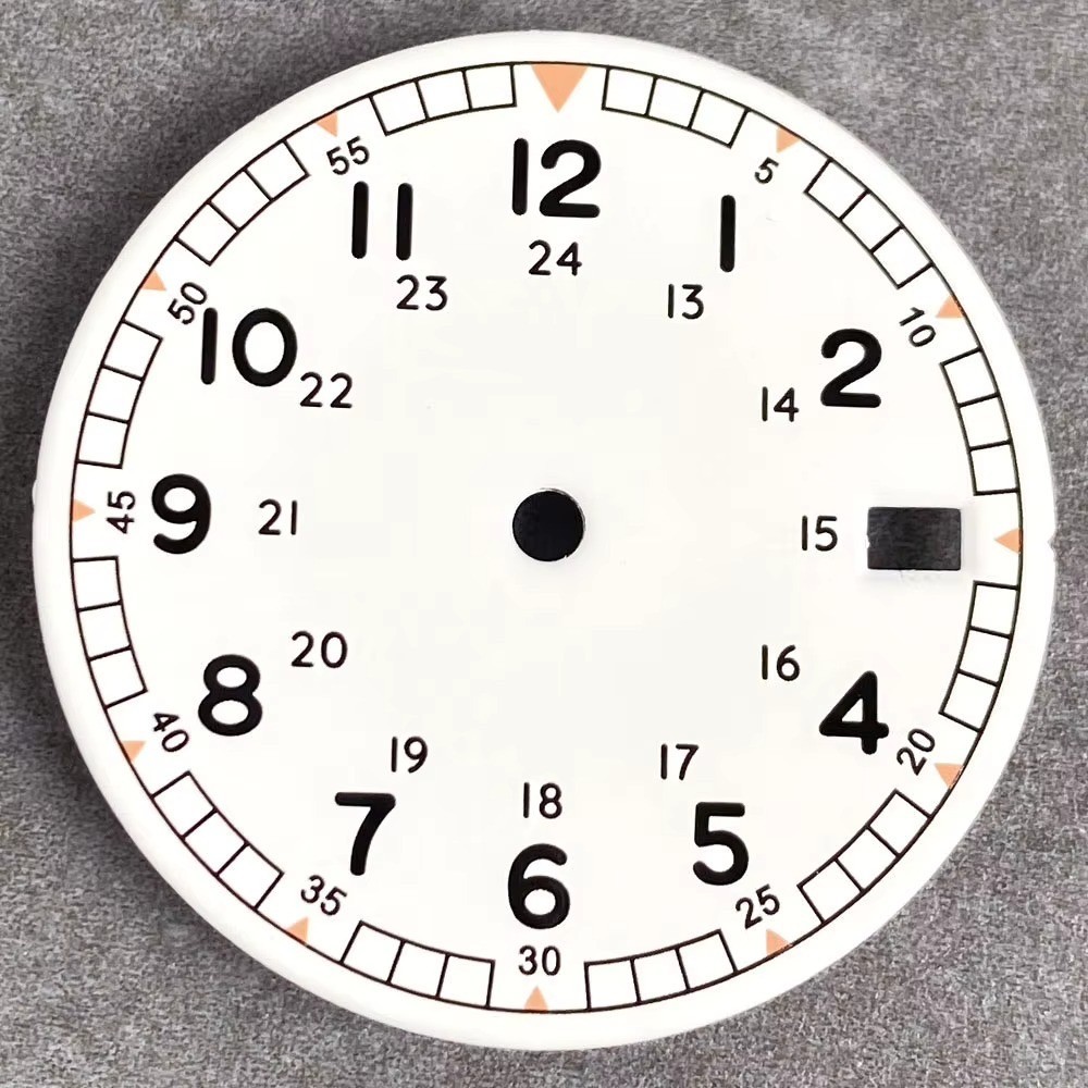 29mm Watch Dial Pilot Style Mod Replacement Part Date Window For NH36 NH38 NH70