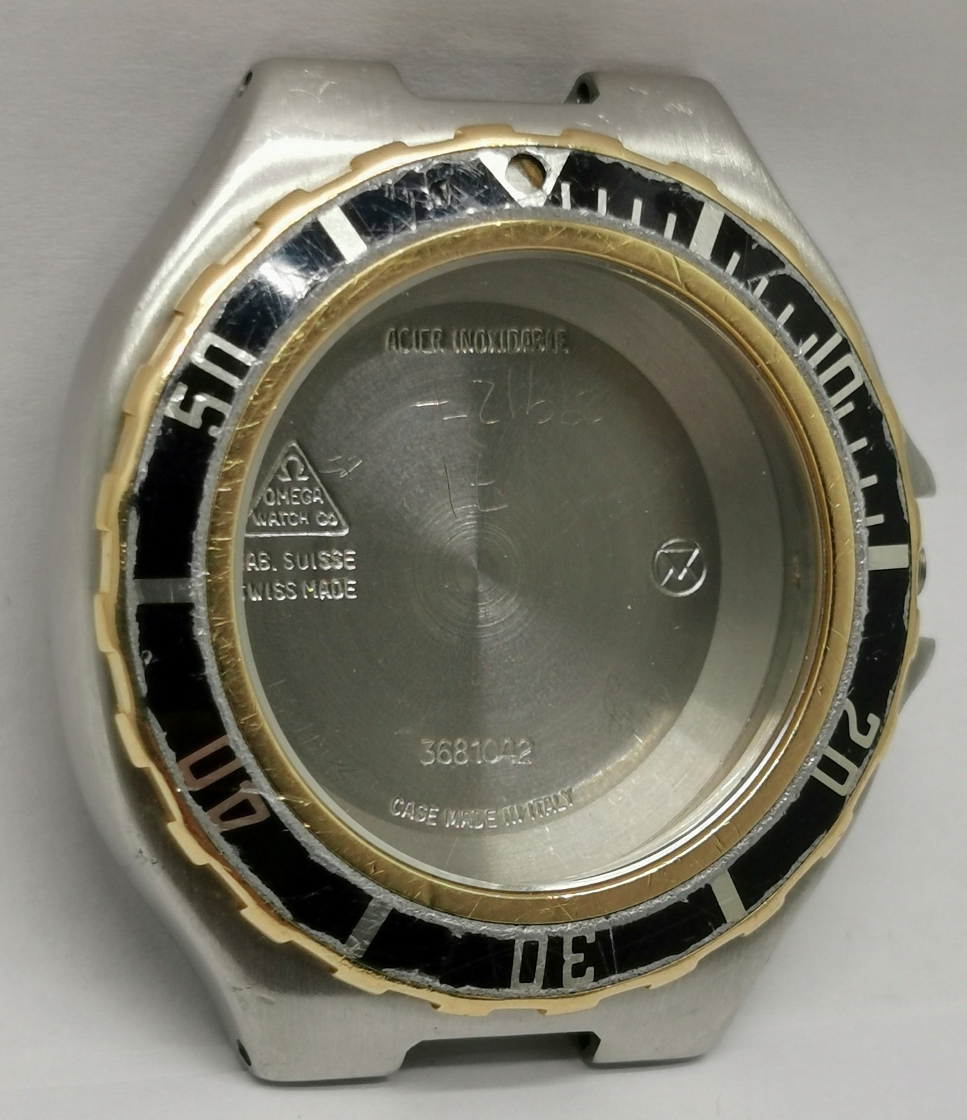 Vtg 1990s Omega Seamaster 368.1042 Pre-Bond 2 Tone Gold & Steel 36mm Watch Case