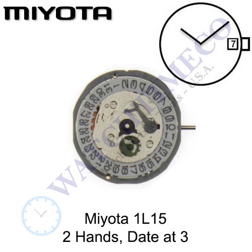 Genuine Miyota 1L15 Watch Movement Japan (Multiple Variations)