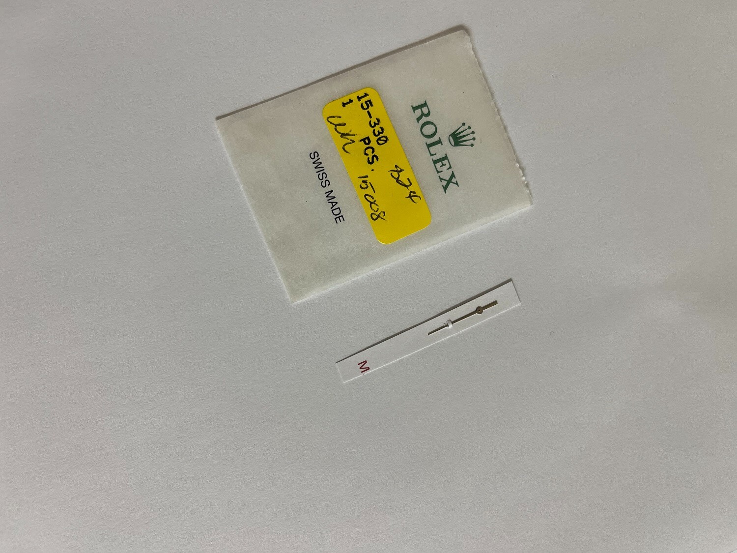 NOS GNUINE Rolex Second Hand 15-330 White Gold New model 15000 1400