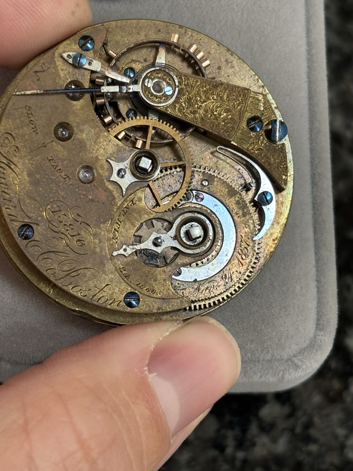 Antique 1868 E. Howard & Co. Series III Size N 15j Pocket Watch Movement – RARE