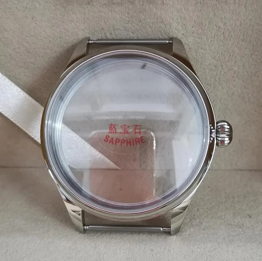 44mm Sterile 316L Steel Watch Case fit ETA 6497/6498 Tianjin ST36 Movement