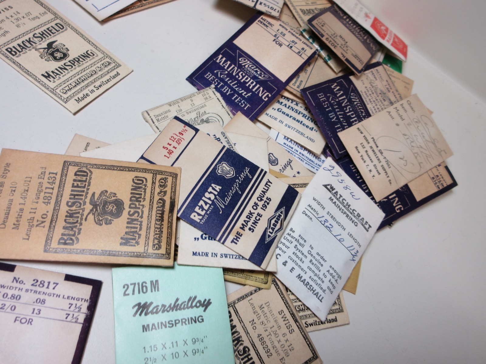 VINTAGE LOT OF 75 WATCH MAIN SPRINGS WATCHMAKER REPLACEMENT PARTS # 1