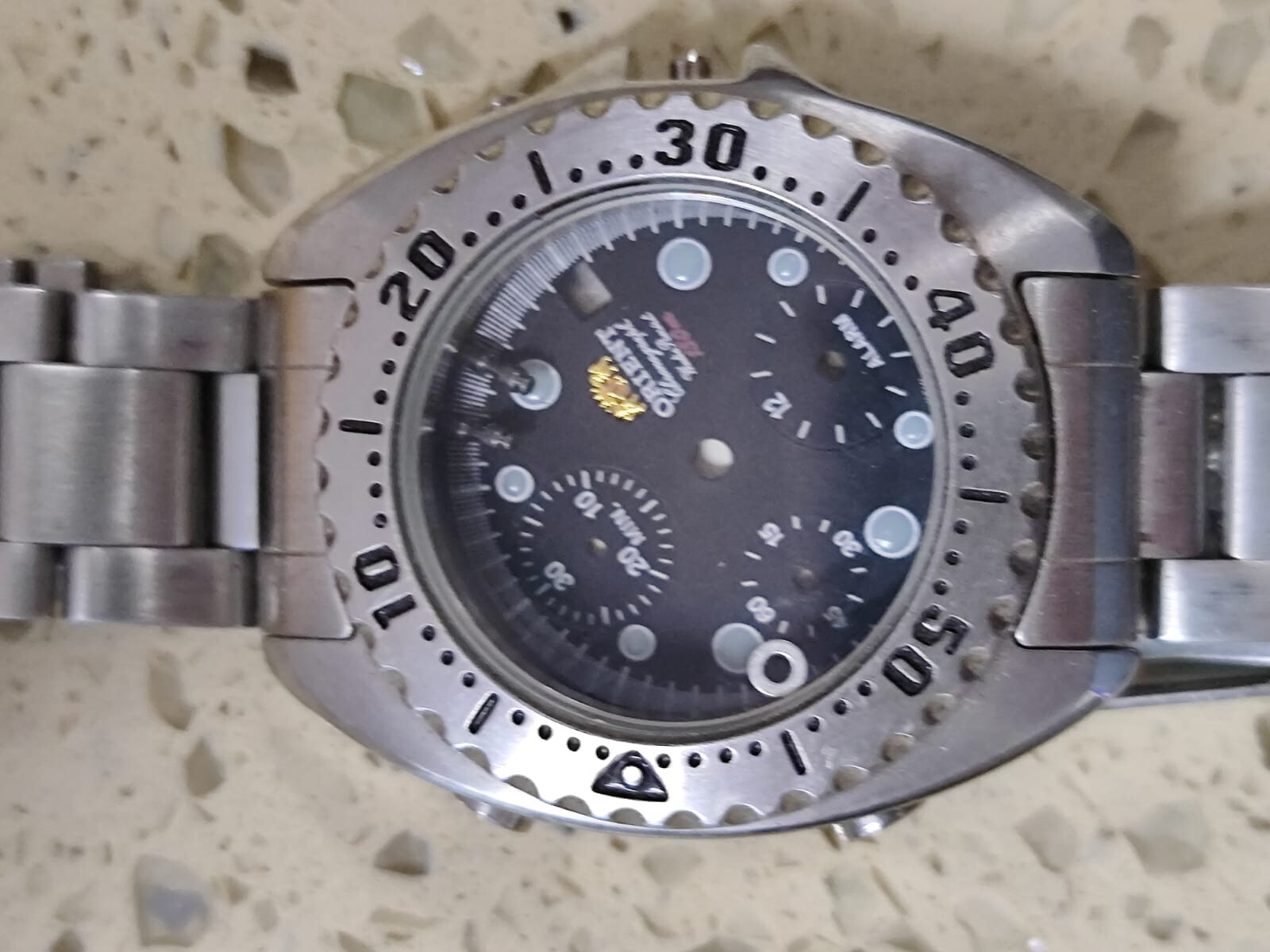 Orient TD0D-000 Chronograph 150m Diver Parts CASE & The bracelet & Dial NOS